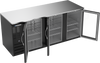 BB78HC-FG-B | 78" Glass Doors Food Rated Back Bar in Black BB78HC-FG-B | 78" Glass Doors Food Rated Back Bar in Black