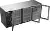 BB78HC-FG-B | 78" Glass Doors Food Rated Back Bar in Black