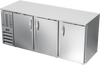 BB78HC-F-S | 78" Solid Doors Food Rated Back Bar in Stainless Steel