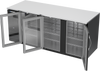 BB78HC-G-B | 78" Glass Doors Back Bar in Black BB78HC-G-B | 78" Glass Doors Back Bar in Black