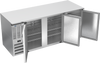 BB78HC-S | 78" Solid Doors Back Bar in Stainless Steel