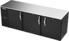BB94HC-B | 94" Solid Doors Back Bar in Black