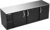 BB94HC-B | 94" Solid Doors Back Bar in Black