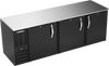 BB94HC-F-B | 94" Solid Doors Food Rated Back Bar in Black BB94HC-F-B | 94" Solid Doors Food Rated Back Bar in Black