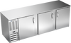 BB94HC-F-S | 94" Solid Doors Food Rated Back Bar in Stainless Steel BB94HC-F-S | 94" Solid Doors Food Rated Back Bar in Stainless Steel