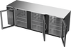 BB94HC-G-B | 94" Glass Doors Back Bar in Black