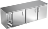 BB94HC-S | 94" Solid Doors Back Bar in Stainless Steel BB94HC-S | 94" Solid Doors Back Bar in Stainless Steel