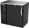 BBN36HC-B | 36" Narrow Depth Solid Door Back Bar in Black BBN36HC-B | 36" Narrow Depth Solid Door Back Bar in Black