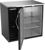 BBN36HC-B | 36" Narrow Depth Solid Door Back Bar in Black