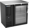 BBN36HC-G-B | 36" Narrow Depth Glass Door Back Bar in Black BBN36HC-G-B | 36" Narrow Depth Glass Door Back Bar in Black