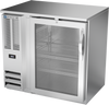 BBN36HC-G-S | 36" Narrow Depth Glass Door Back Bar in Stainless Steel