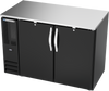 BBN48HC-B | 48" Narrow Depth Solid Doors Back Bar in Black