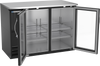 BBN48HC-FG-B | 48" Narrow Depth Glass Doors Food Rated Back Bar in Black BBN48HC-FG-B | 48" Narrow Depth Glass Doors Food Rated Back Bar in Black
