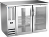 BBN48HC-FG-PT-S | 48" Narrow Depth Glass Doors Food Rated Pass-thru Back Bar in Stainless Steel BBN48HC-FG-PT-S | 48" Narrow Depth Glass Doors Food Rated Pass-thru Back Bar in Stainless Steel