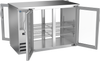 BBN48HC-FG-PT-S | 48" Narrow Depth Glass Doors Food Rated Pass-thru Back Bar in Stainless Steel BBN48HC-FG-PT-S | 48" Narrow Depth Glass Doors Food Rated Pass-thru Back Bar in Stainless Steel