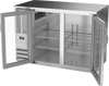 BBN48HC-FG-S | 48" Narrow Depth Glass Doors Food Rated Back Bar in Stainless Steel BBN48HC-FG-S | 48" Narrow Depth Glass Doors Food Rated Back Bar in Stainless Steel
