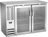 BBN48HC-FG-S | 48" Narrow Depth Glass Doors Food Rated Back Bar in Stainless Steel