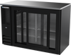 BBN48HC-F-GS-B | 48" Narrow Depth Sliding Glass Doors Food Rated Back Bar in Black