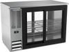 BBN48HC-F-GS-PT-S | 48" Narrow Depth Sliding Glass Doors Pass-thru Back Bar in Stainless Steel BBN48HC-F-GS-PT-S | 48" Narrow Depth Sliding Glass Doors Pass-thru Back Bar in Stainless Steel