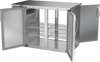 BBN48HC-F-PT-S | 48" Narrow Depth Solid Doors Food Rated Pass-thru Back Bar in Stainless Steel BBN48HC-F-PT-S | 48" Narrow Depth Solid Doors Food Rated Pass-thru Back Bar in Stainless Steel