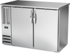 BBN48HC-F-PT-S | 48" Narrow Depth Solid Doors Food Rated Pass-thru Back Bar in Stainless Steel