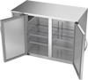BBN48HC-F-S | 48" Narrow Depth Solid Doors Food Rated Back Bar in Stainless Steel BBN48HC-F-S | 48" Narrow Depth Solid Doors Food Rated Back Bar in Stainless Steel