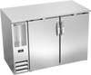 BBN48HC-F-S | 48" Narrow Depth Solid Doors Food Rated Back Bar in Stainless Steel