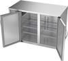 BBN48HC-F-S | 48" Narrow Depth Solid Doors Food Rated Back Bar in Stainless Steel
