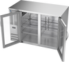 BBN48HC-G-S | 48" Narrow Depth Glass Doors Back Bar in Stainless Steel