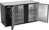 BBN58HC-B | 58" Narrow Depth Solid Doors Back Bar in Black
