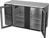 BBN58HC-FG-B | 58" Narrow Depth Glass Doors Food Rated Back Bar in Black BBN58HC-FG-B | 58" Narrow Depth Glass Doors Food Rated Back Bar in Black
