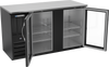 BBN58HC-FG-B | 58" Narrow Depth Glass Doors Food Rated Back Bar in Black