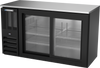 BBN58HC-F-GS-B | 58" Narrow Depth Sliding Glass Doors Food Rated Back Bar in Black