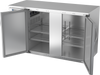 BBN58HC-F-S | 58" Narrow Depth Solid Doors Food Rated Back Bar in Stainless Steel