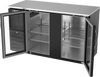 BBN58HC-G-B | 58" Narrow Depth Glass Doors Back Bar in Black