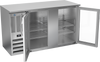 BBN58HC-G-S | 58" Narrow Depth Glass Doors Back Bar in Stainless Steel BBN58HC-G-S | 58" Narrow Depth Glass Doors Back Bar in Stainless Steel