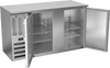 BBN58HC-S | 58" Narrow Depth Solid Doors Back Bar in Stainless Steel BBN58HC-S | 58" Narrow Depth Solid Doors Back Bar in Stainless Steel