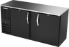 BBN68HC-B | 68" Narrow Depth Solid Doors Back Bar in Black BBN68HC-B | 68" Narrow Depth Solid Doors Back Bar in Black