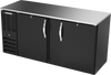 BBN68HC-B | 68" Narrow Depth Solid Doors Back Bar in Black