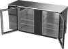 BBN68HC-FG-B | 68" Narrow Depth Glass Doors Food Rated Back Bar in Black BBN68HC-FG-B | 68" Narrow Depth Glass Doors Food Rated Back Bar in Black
