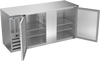 BBN68HC-F-S | 68" Narrow Depth Solid Doors Food Rated Back Bar in Stainless Steel