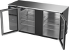 BBN68HC-G-B | 68" Narrow Depth Glass Doors Back Bar in Black BBN68HC-G-B | 68" Narrow Depth Glass Doors Back Bar in Black