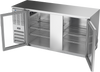 BBN68HC-G-S | 68" Narrow Depth Glass Doors Back Bar in Stainless Steel BBN68HC-G-S | 68" Narrow Depth Glass Doors Back Bar in Stainless Steel