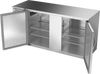 BBN68HC-S | 68" Narrow Depth Solid Doors Back Bar in Stainless Steel