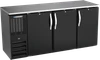 BBN72HC-B | 72" Narrow Depth Solid Doors Back Bar in Black