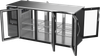 BBN72HC-FG-PT-B | 72" Narrow Depth Glass Doors Food Rated Pass-thru Back Bar in Black