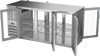 BBN72HC-FG-PT-S | 72" Narrow Depth Glass Doors Food Rated Pass-thru Back Bar in Stainless Steel