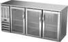 BBN72HC-FG-S | 72" Narrow Depth Glass Doors Food Rated Back Bar in Stainless Steel BBN72HC-FG-S | 72" Narrow Depth Glass Doors Food Rated Back Bar in Stainless Steel
