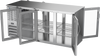 BBN72HC-F-GS-PT-S | 72" Narrow Depth Sliding Glass Doors Food Rated Pass-thru Back Bar in Stainless Steel