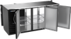 BBN72HC-F-PT-B | 72" Narrow Depth Solid Doors Food Rated Pass-thru Back Bar in Black